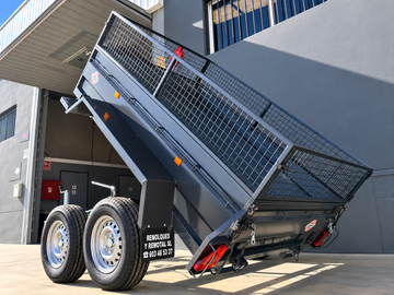 Remolque basculante hidráulico 2 ejes de 1.350 kg + ruedas 185 R14C