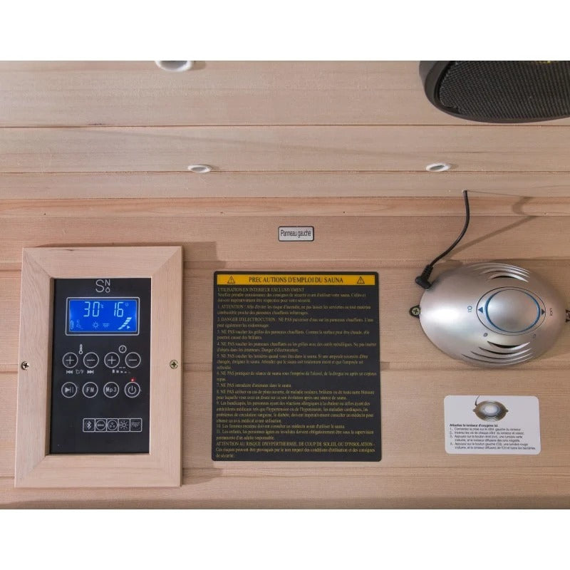 Sauna de infrarrojos con paneles de carbono LUXE 2160W 2 lugares - SNÖ