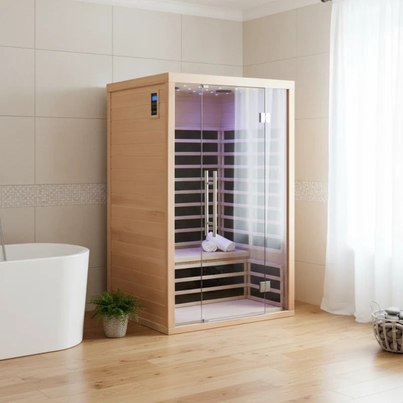 Sauna de infrarrojos con paneles de carbono LUXE 2160W 2 lugares - SNÖ