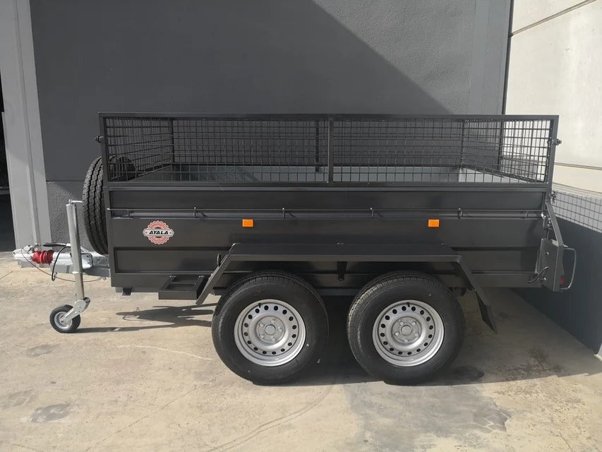 Remolque basculante hidráulico 2 ejes de 1.350 kg + ruedas 185 R14C