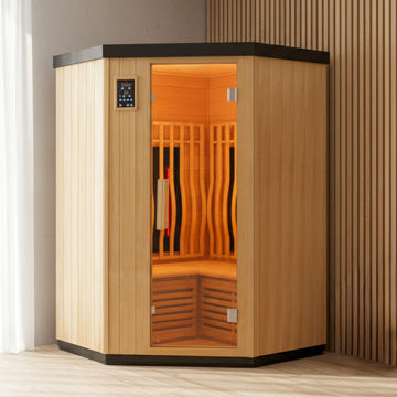Sauna de infrarrojos con calentadores de carbón y espectro completo Vertical