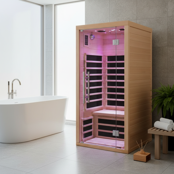 Sauna de infrarrojos con paneles de carbono LUXE 1670W 1 plaza - SNÖ
